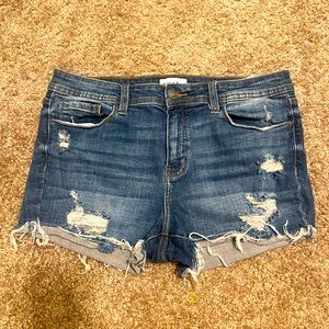 Studio Blue distressed jean shorts
